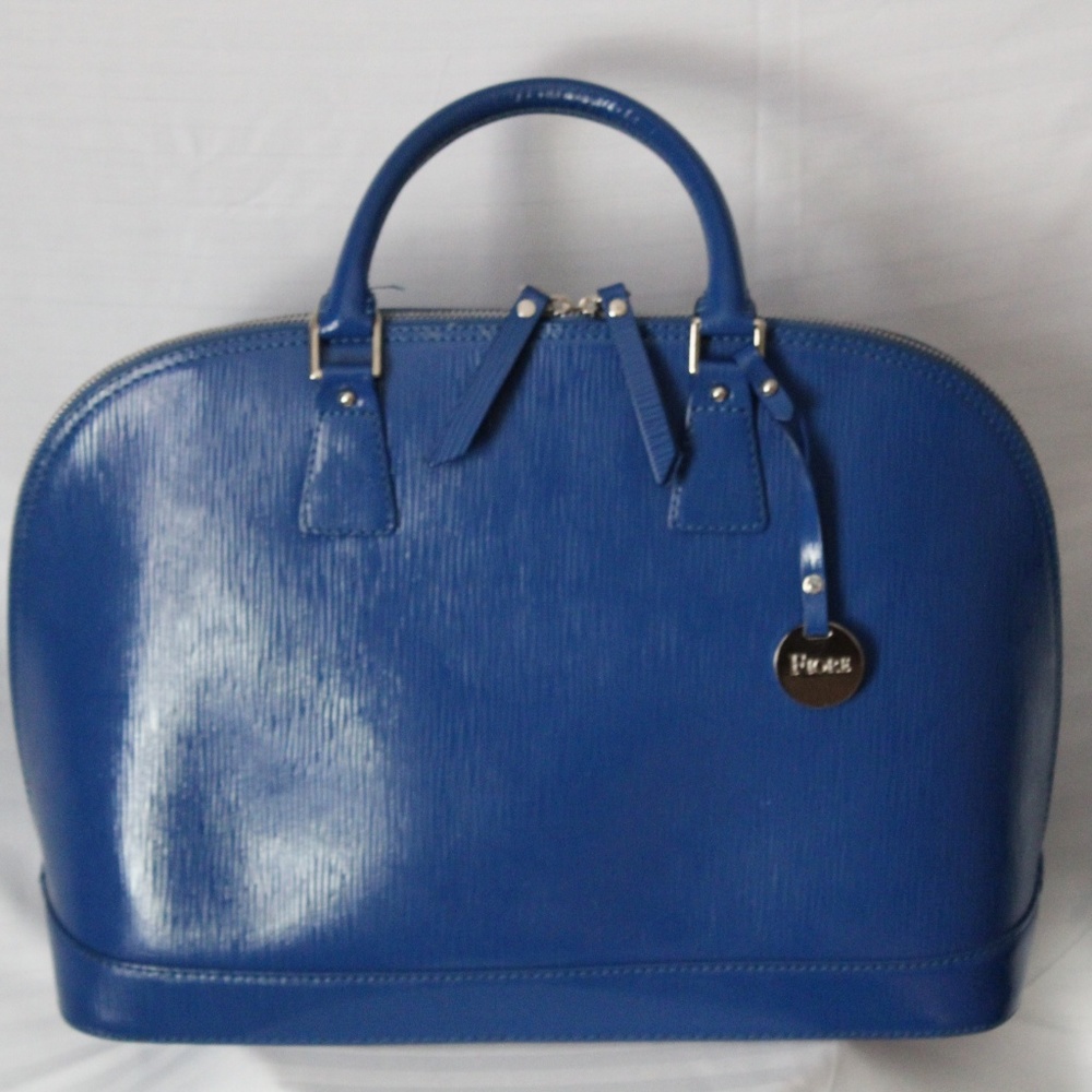 Fiore Blue Genuine leather tote New